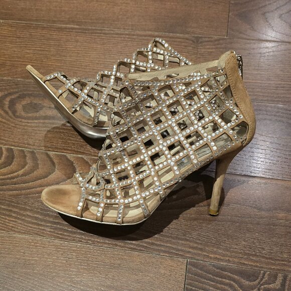 Suede booties with rhinestones by Michael Kors (Yvonne Booties) - Picture 1 of 8